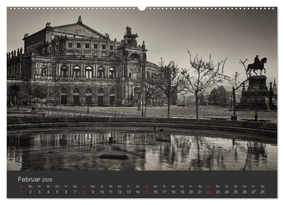 Dresden Schwarz Weiss 2026 (CALVENDO Premium Wandkalender 2026)