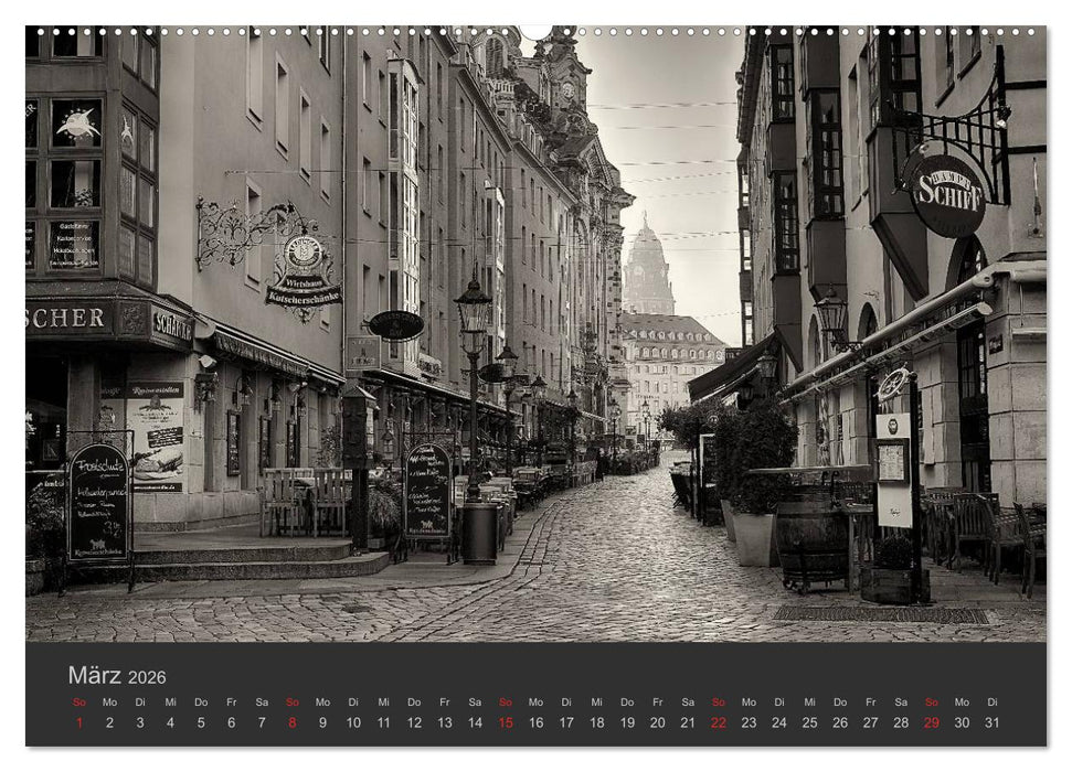 Dresden Schwarz Weiss 2026 (CALVENDO Premium Wandkalender 2026)