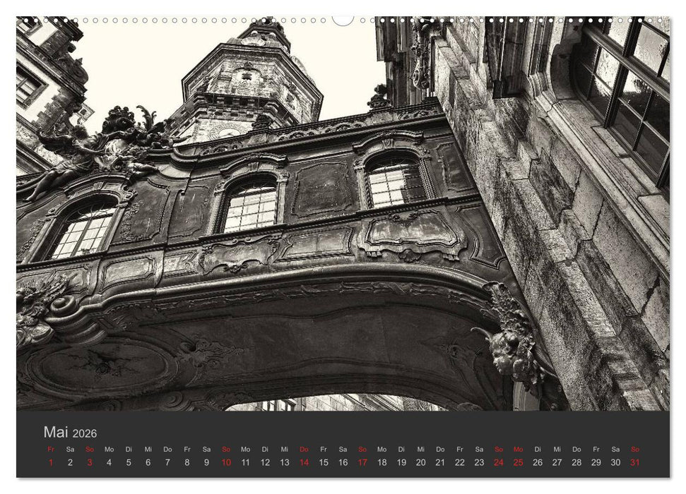 Dresden Schwarz Weiss 2026 (CALVENDO Premium Wandkalender 2026)
