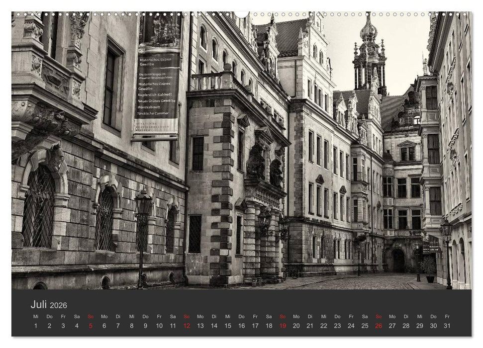 Dresden Schwarz Weiss 2026 (CALVENDO Premium Wandkalender 2026)