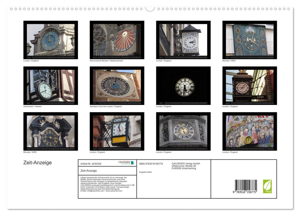 Zeit-Anzeige (CALVENDO Premium Wandkalender 2026)