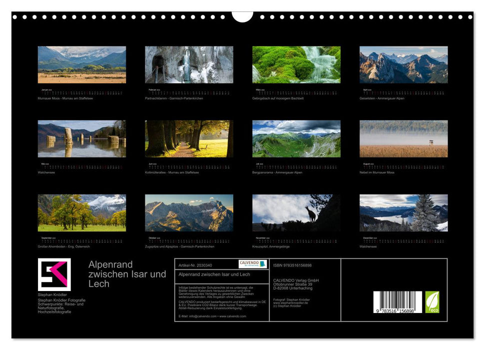 Alpenrand zwischen Isar und Lech (CALVENDO Wandkalender 2026)
