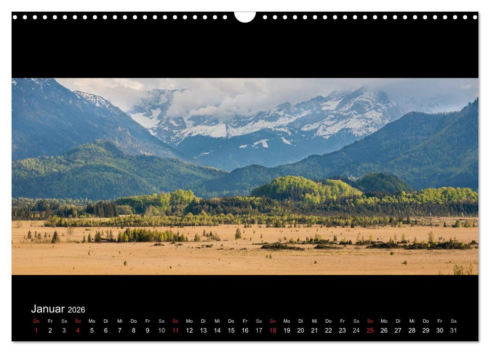Alpenrand zwischen Isar und Lech (CALVENDO Wandkalender 2026)