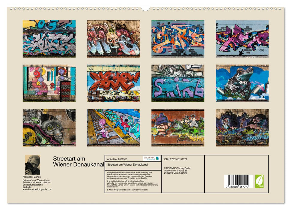 Streetart am Wiener Donaukanal (CALVENDO Premium Wandkalender 2026)