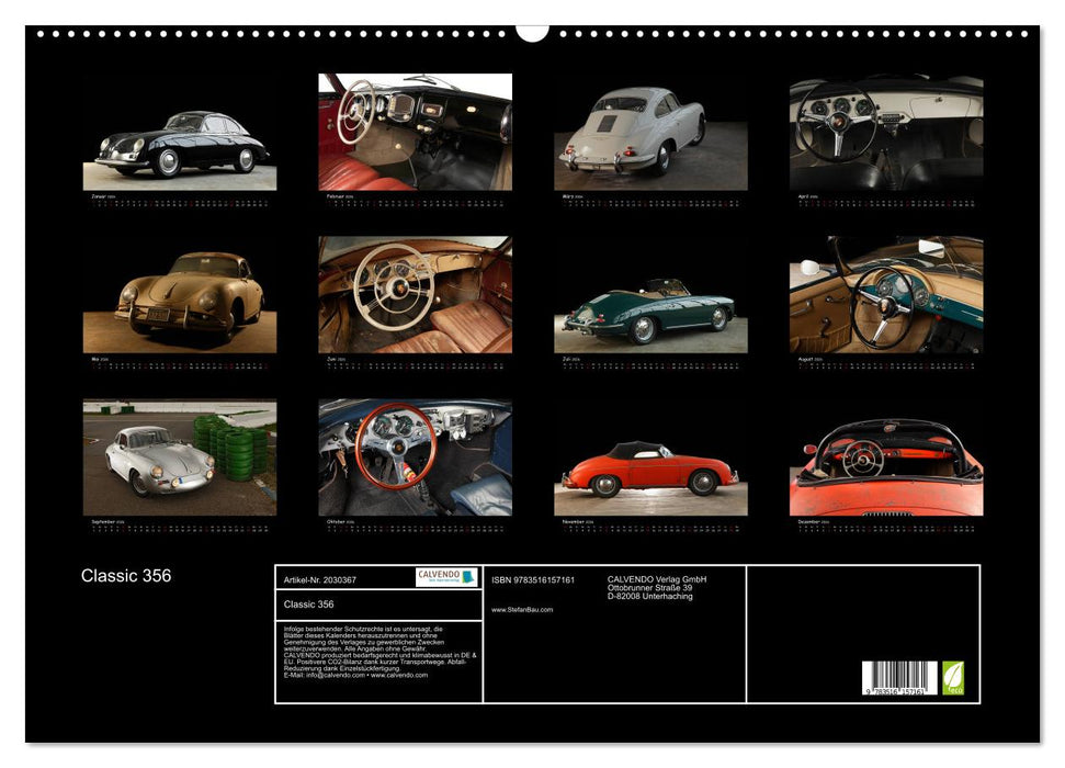 Classic 356 (CALVENDO Wandkalender 2026)