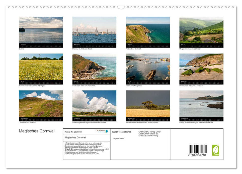 Magisches Cornwall (CALVENDO Premium Wandkalender 2026)