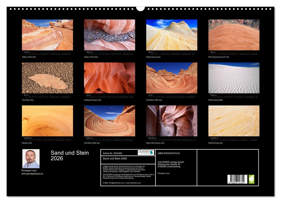 Sand und Stein 2026 (CALVENDO Wandkalender 2026)