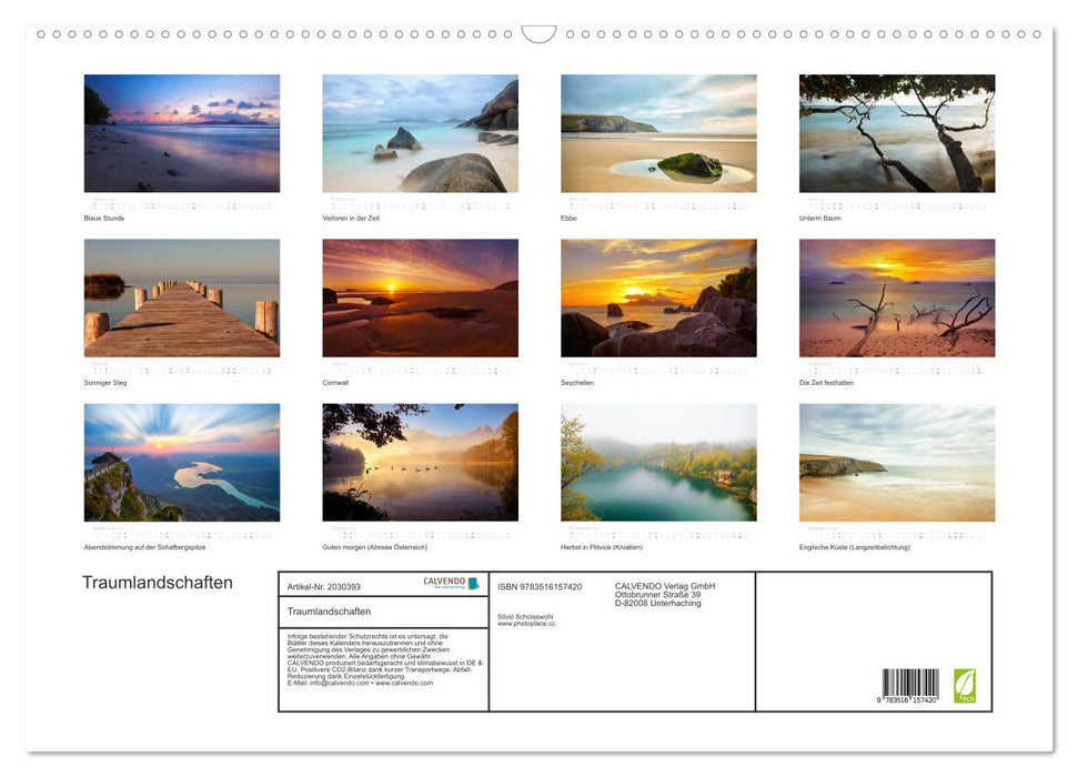 Traumlandschaften (CALVENDO Wandkalender 2026)