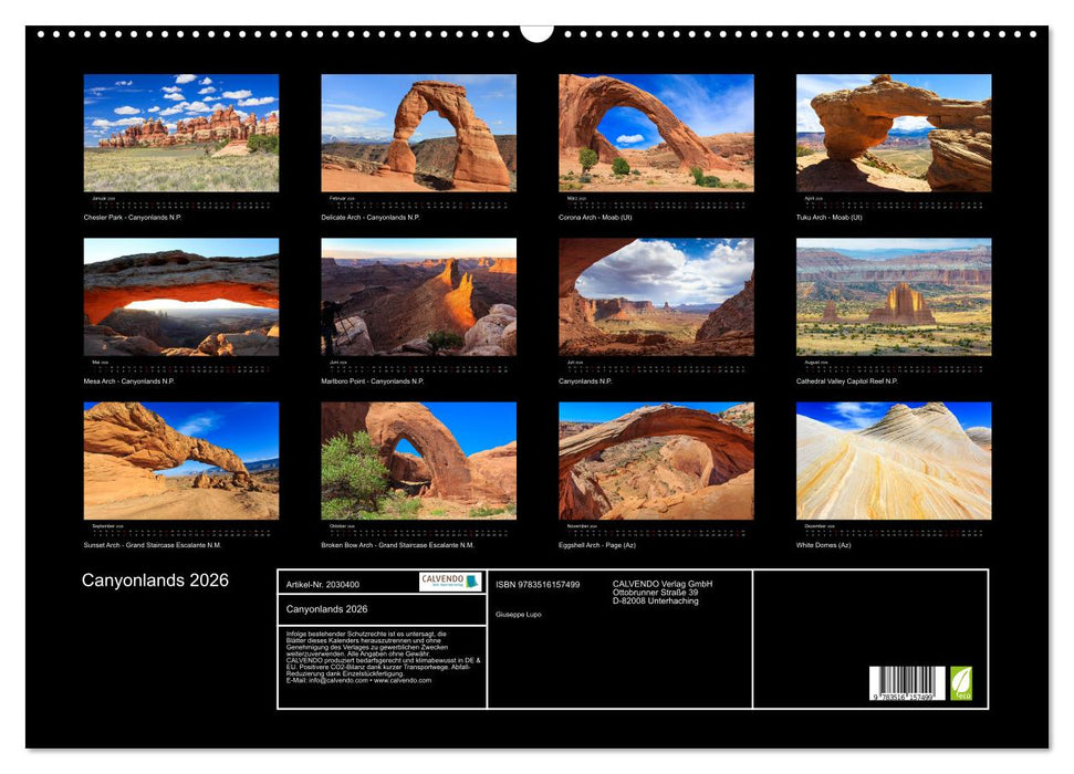 Canyonlands 2026 (CALVENDO Wandkalender 2026)