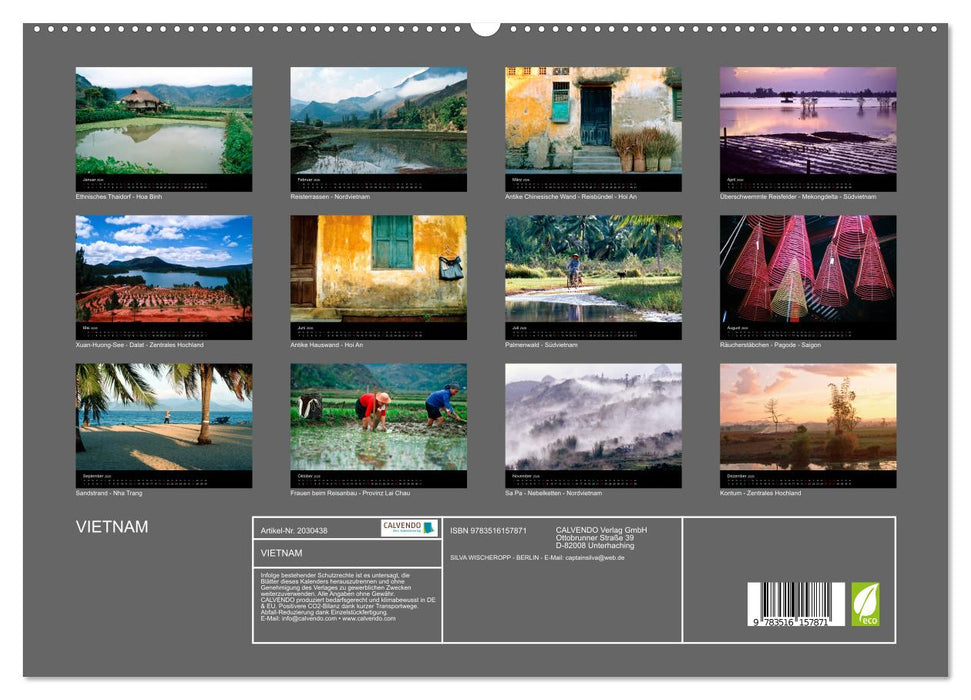 VIETNAM (CALVENDO Premium Wandkalender 2026)
