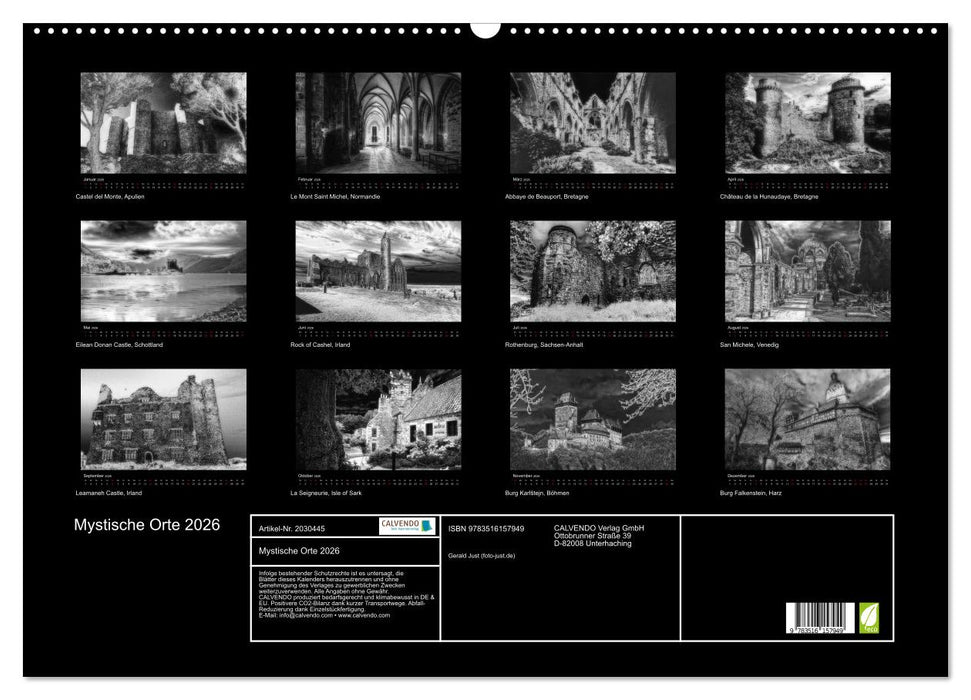 Mystische Orte 2026 (CALVENDO Wandkalender 2026)