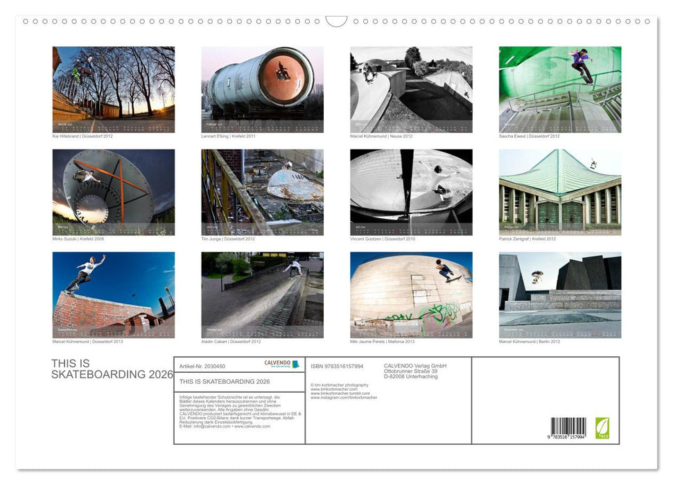 THIS IS SKATEBOARDING 2026 (CALVENDO Wandkalender 2026)