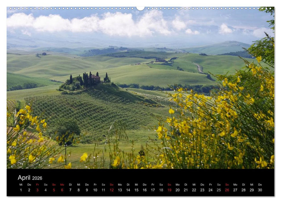 Toskana – Traumlandschaft in Italien (CALVENDO Premium Wandkalender 2026)