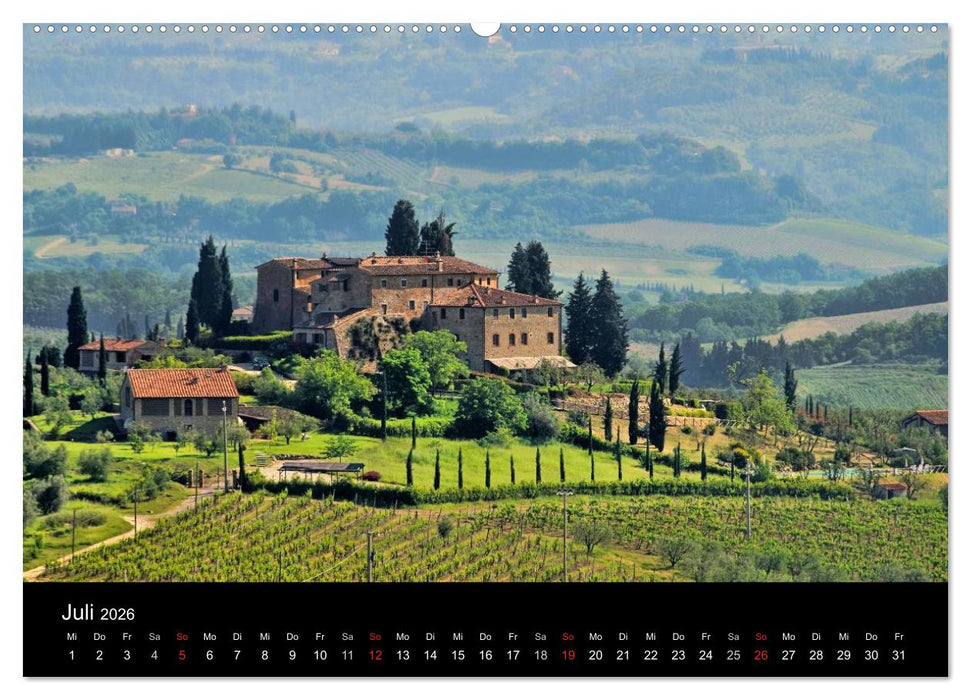 Toskana – Traumlandschaft in Italien (CALVENDO Premium Wandkalender 2026)