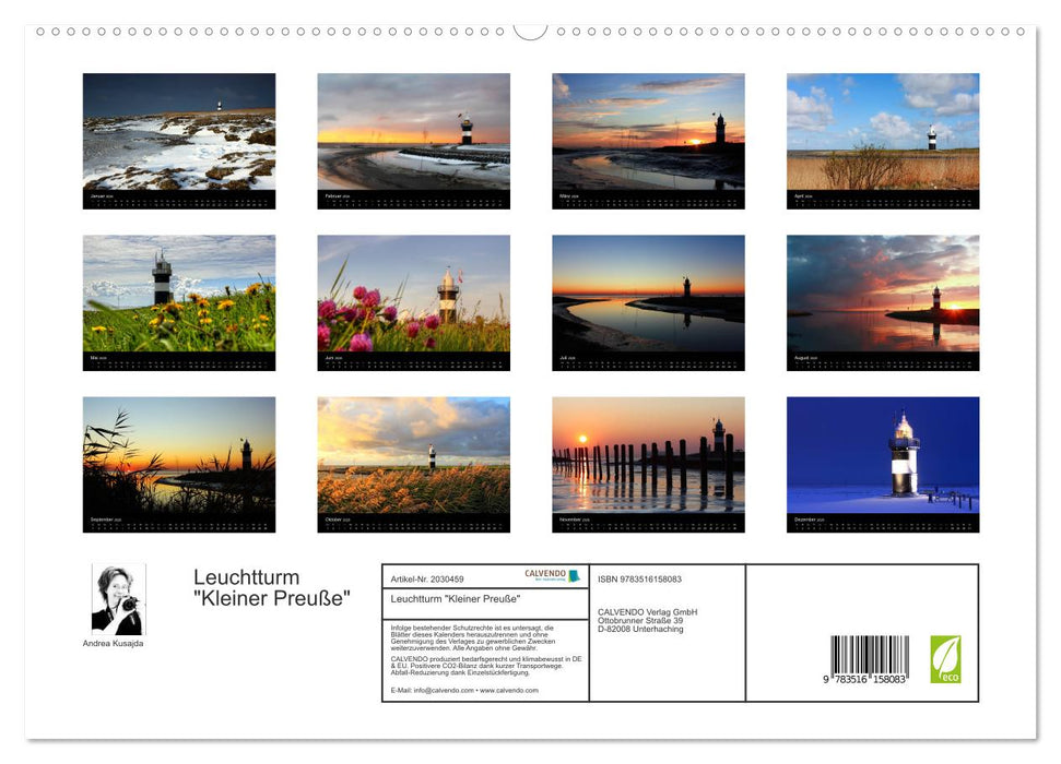 Leuchtturm "Kleiner Preuße" (CALVENDO Premium Wandkalender 2026)