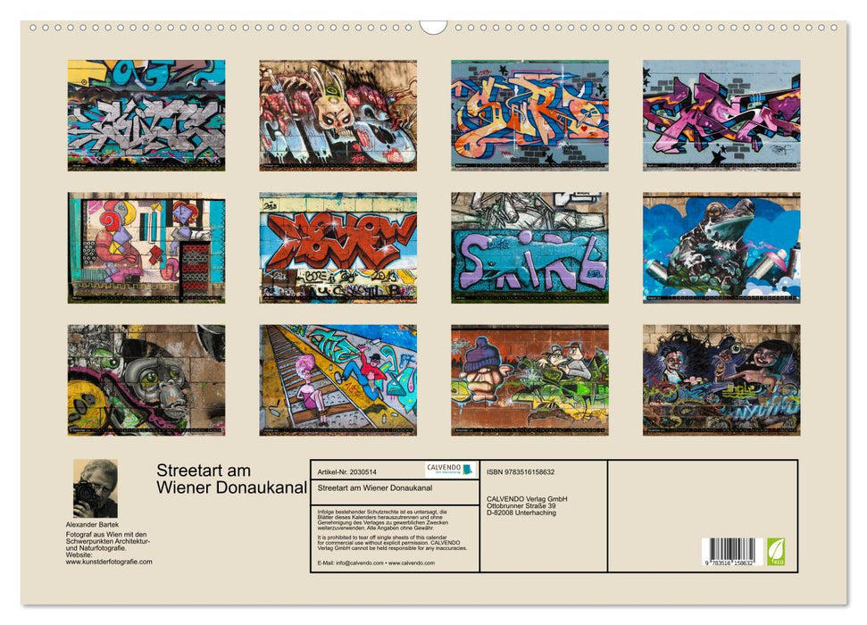 Streetart am Wiener Donaukanal (CALVENDO Wandkalender 2026)
