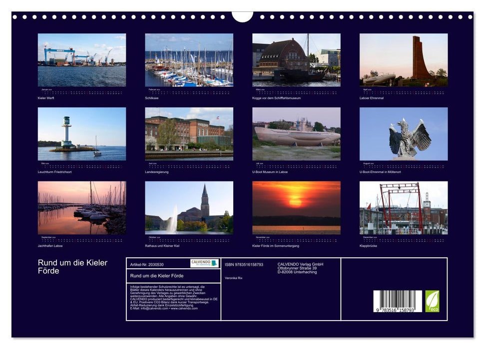 Rund um die Kieler Förde (CALVENDO Wandkalender 2026)