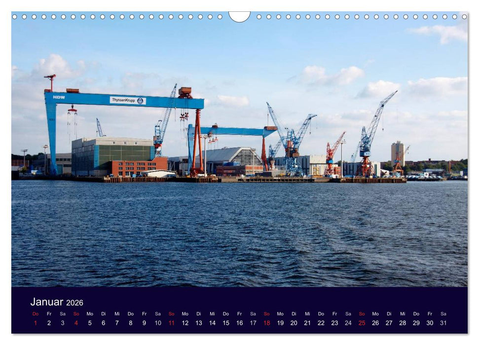 Rund um die Kieler Förde (CALVENDO Wandkalender 2026)
