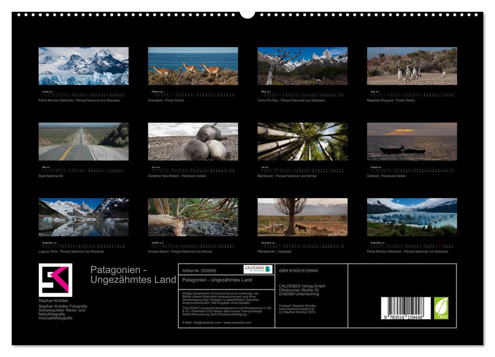 Patagonien - Ungezähmtes Land (CALVENDO Premium Wandkalender 2026)