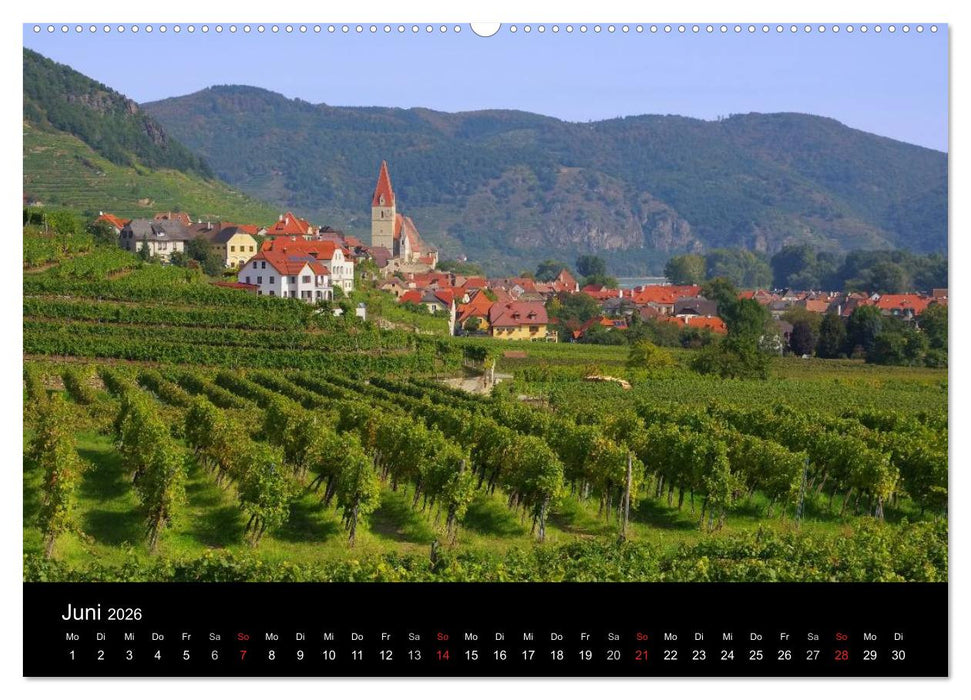 Die Wachau - Bezaubernde Orte an der Donau (CALVENDO Wandkalender 2026)