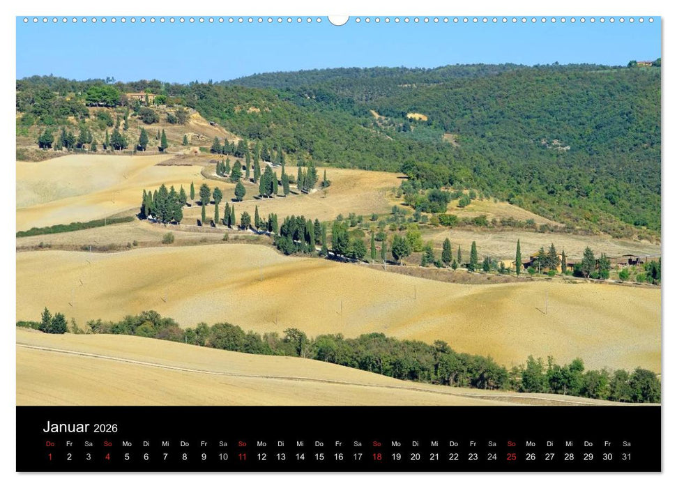 Toskana – Traumlandschaft in Italien (CALVENDO Wandkalender 2026)