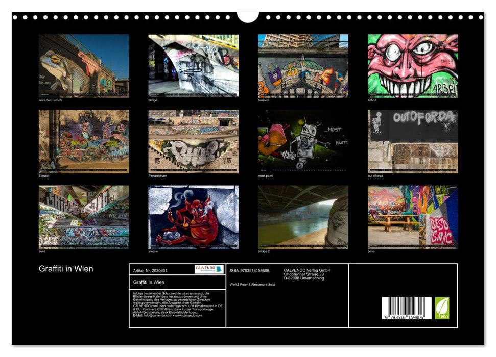Graffiti in Wien (CALVENDO Wandkalender 2026)