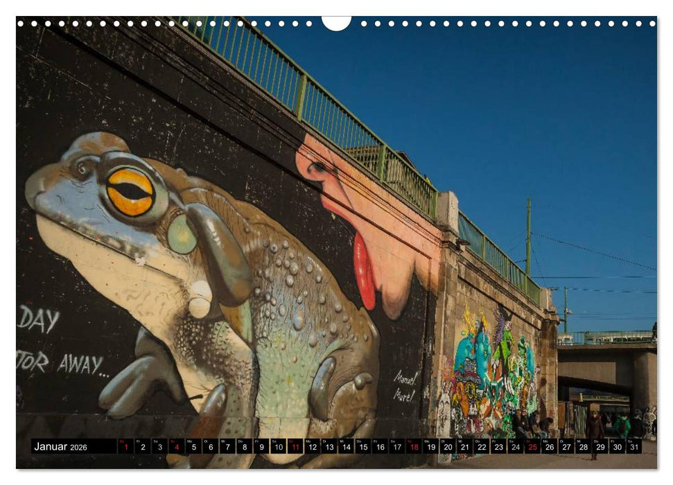 Graffiti in Wien (CALVENDO Wandkalender 2026)