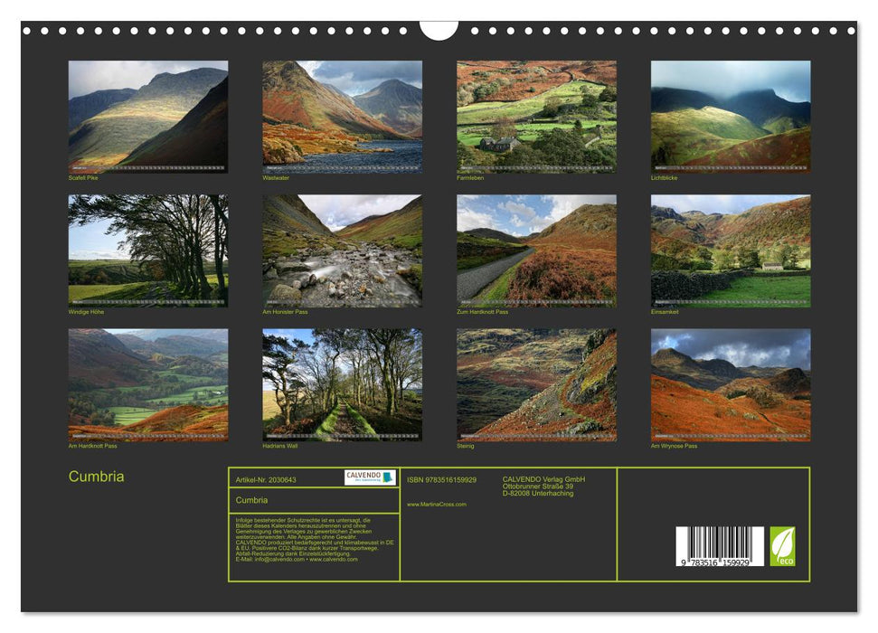 Cumbria (CALVENDO Wandkalender 2026)