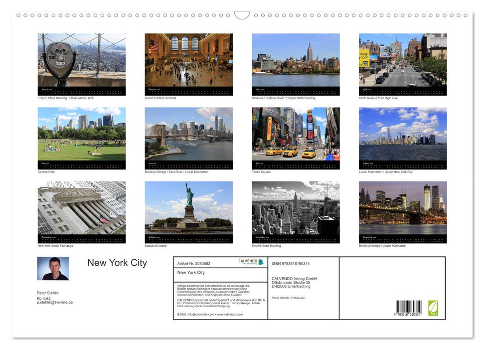 New York City (CALVENDO Wandkalender 2026)