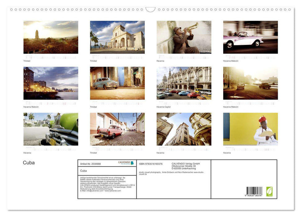 Cuba (CALVENDO Wandkalender 2026)