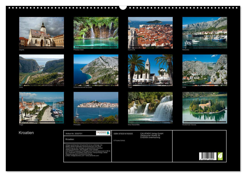 Kroatien (CALVENDO Wandkalender 2026)