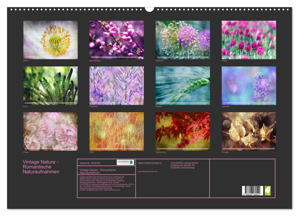 Vintage Nature - Romantische Naturaufnahmen (CALVENDO Wandkalender 2026)