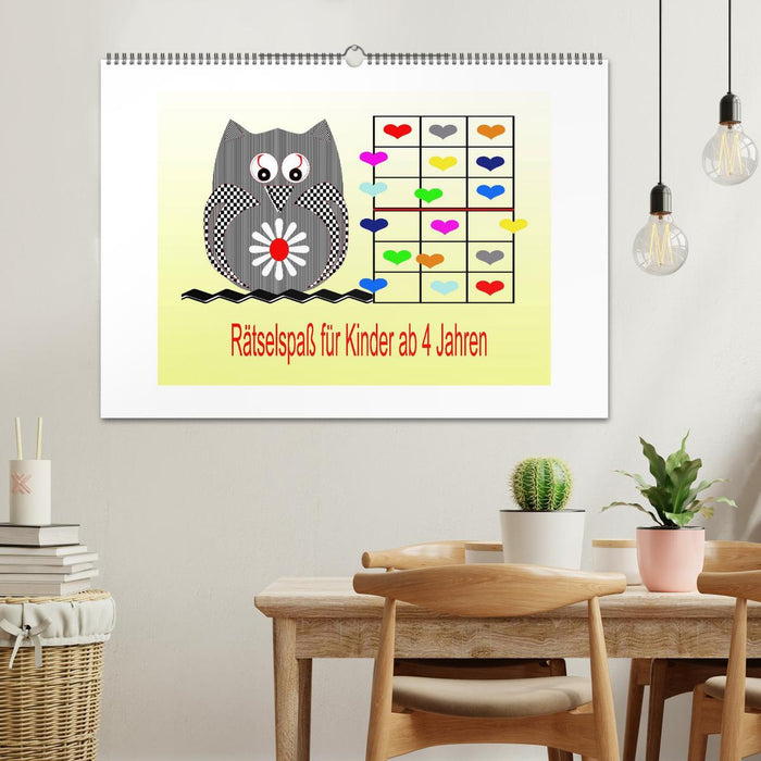 Rätselspaß für Kinder ab 4 Jahren (CALVENDO Wandkalender 2026)