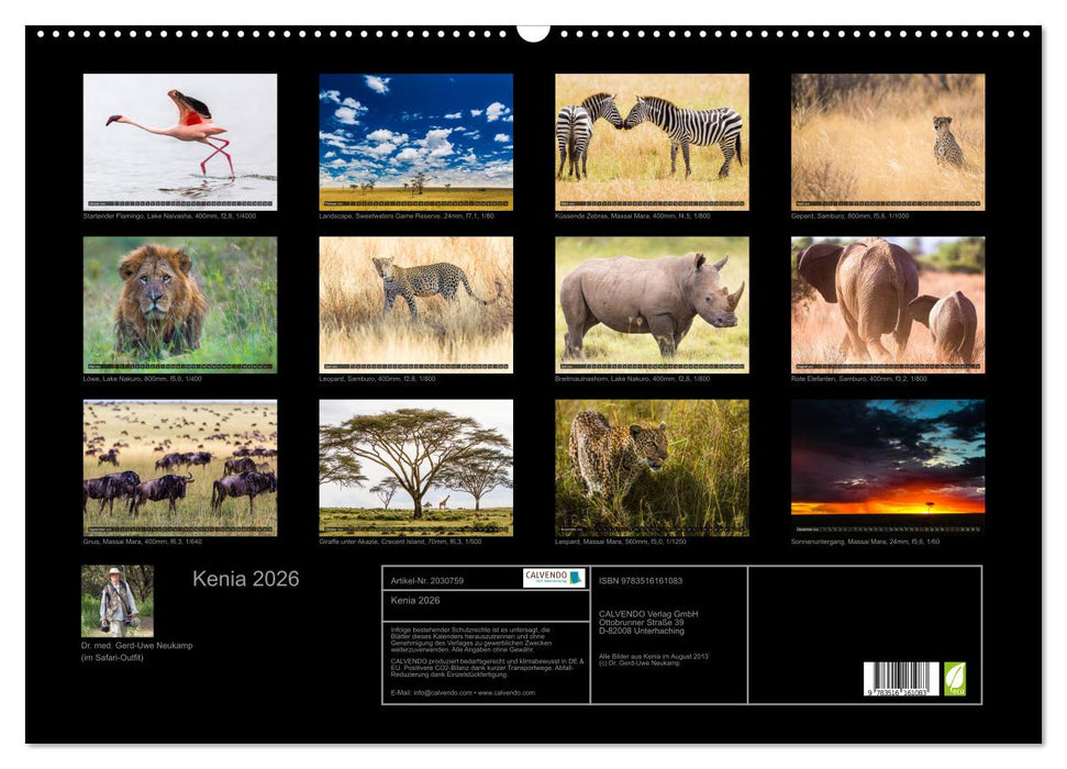 Kenia 2026 (CALVENDO Wandkalender 2026)