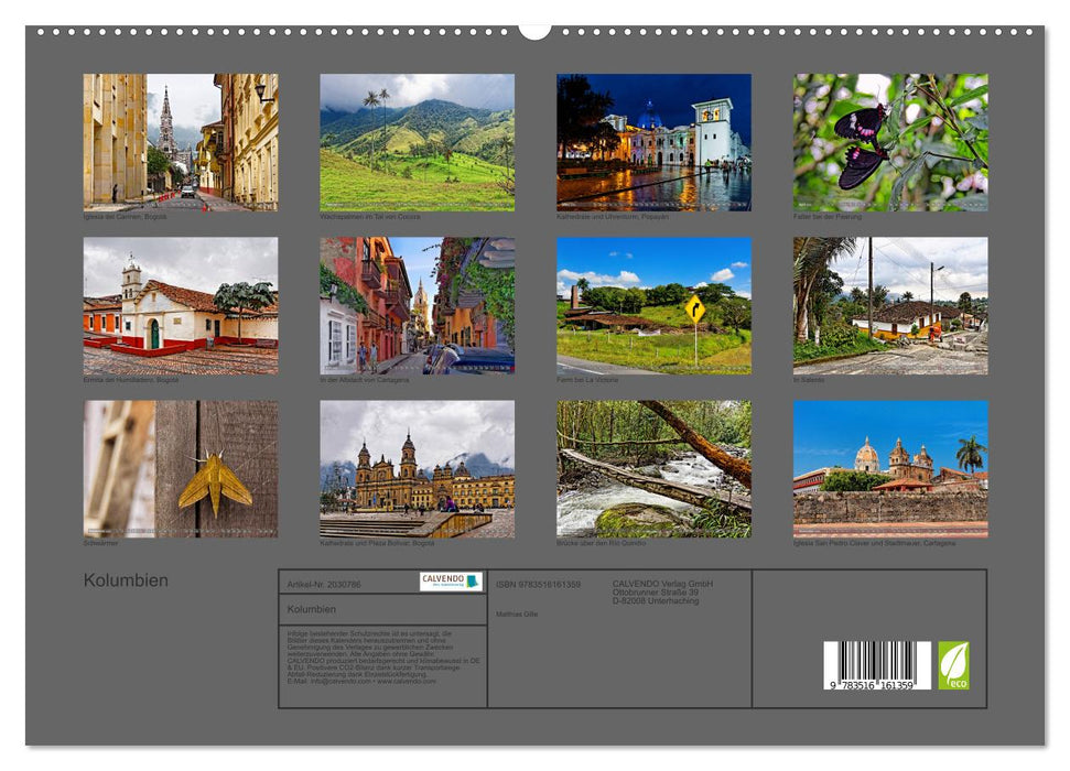 Kolumbien (CALVENDO Premium Wandkalender 2026)