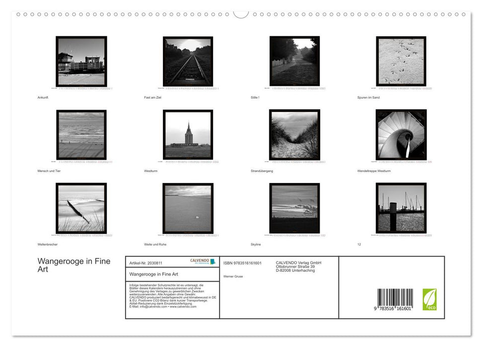 Wangerooge in Fine Art (CALVENDO Premium Wandkalender 2026)