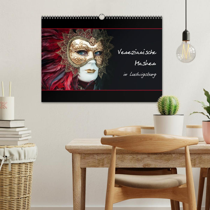 Venezianische Masken in Ludwigsburg (CALVENDO Wandkalender 2026)