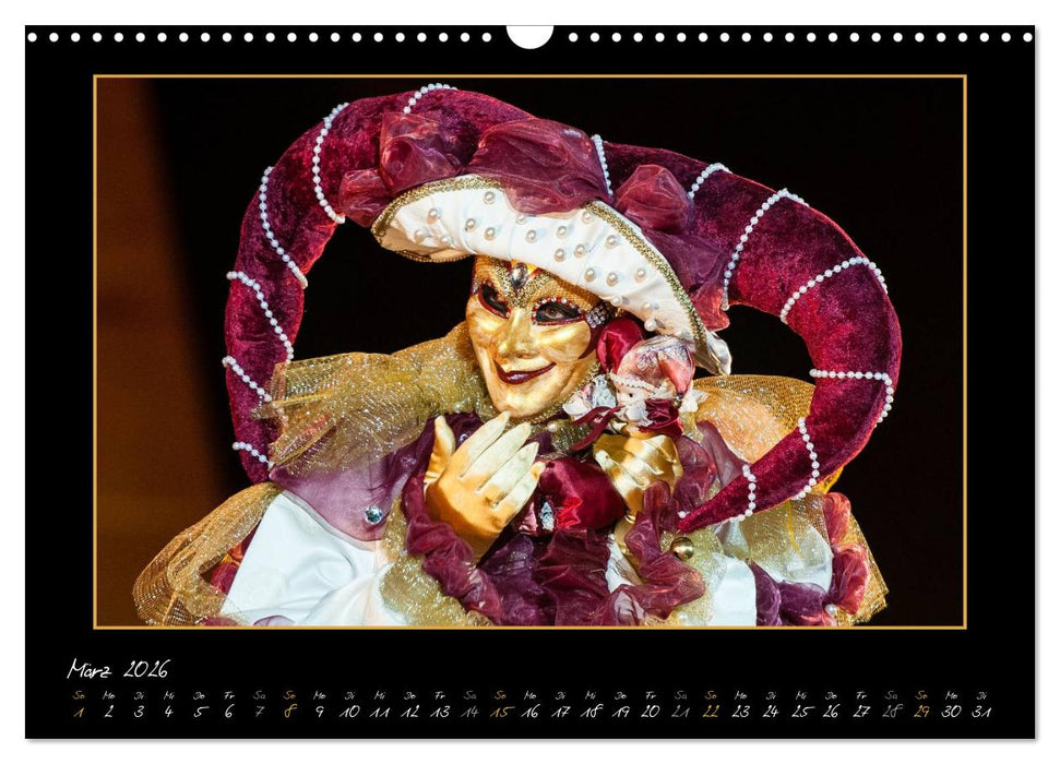 Venezianische Masken in Ludwigsburg (CALVENDO Wandkalender 2026)