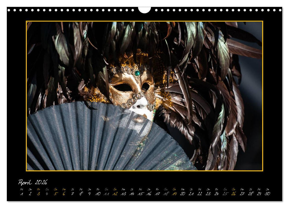 Venezianische Masken in Ludwigsburg (CALVENDO Wandkalender 2026)