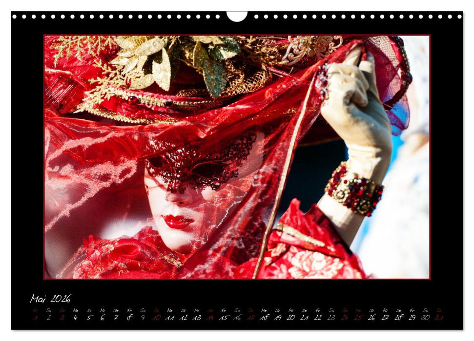Venezianische Masken in Ludwigsburg (CALVENDO Wandkalender 2026)