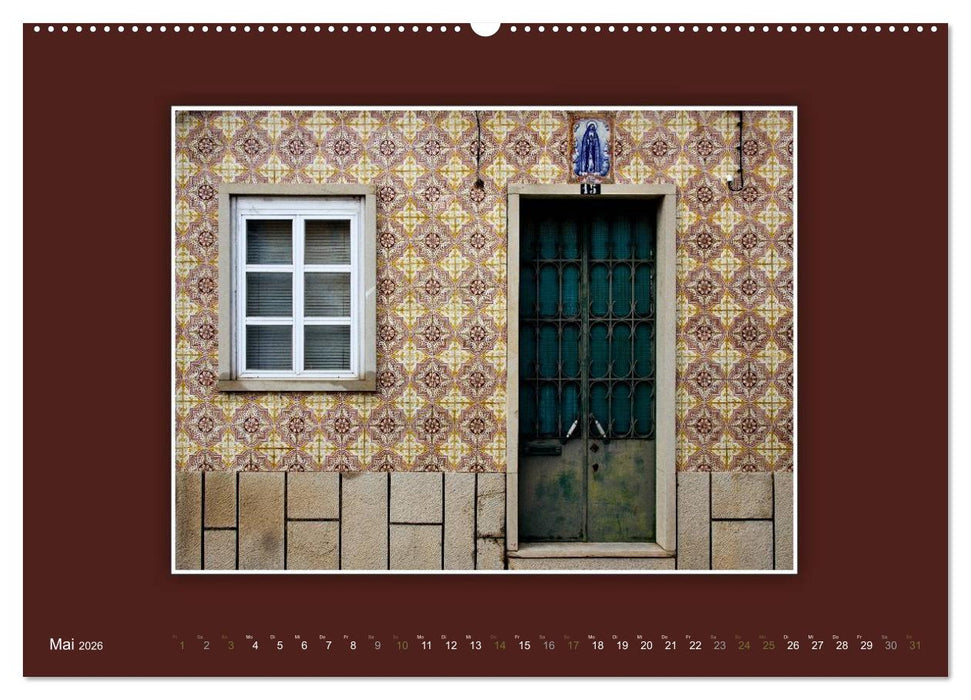 Azulejo-Fassaden in Portugal (CALVENDO Premium Wandkalender 2026)