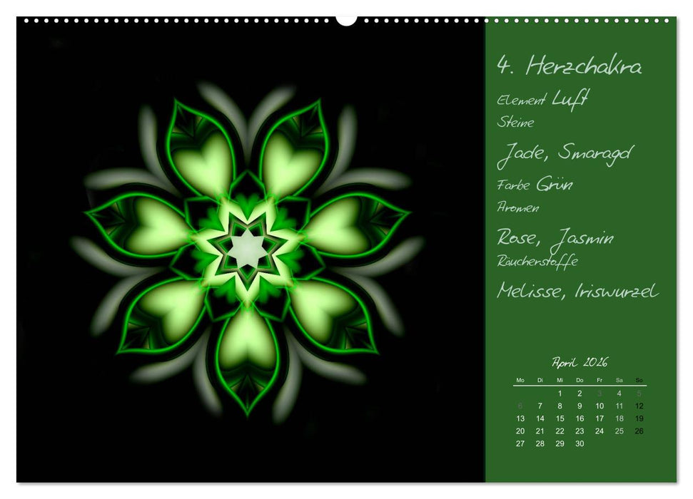 Kleine Chakrenlehre (CALVENDO Wandkalender 2026)