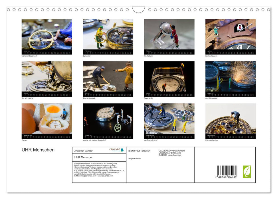 UHR Menschen (CALVENDO Wandkalender 2026)
