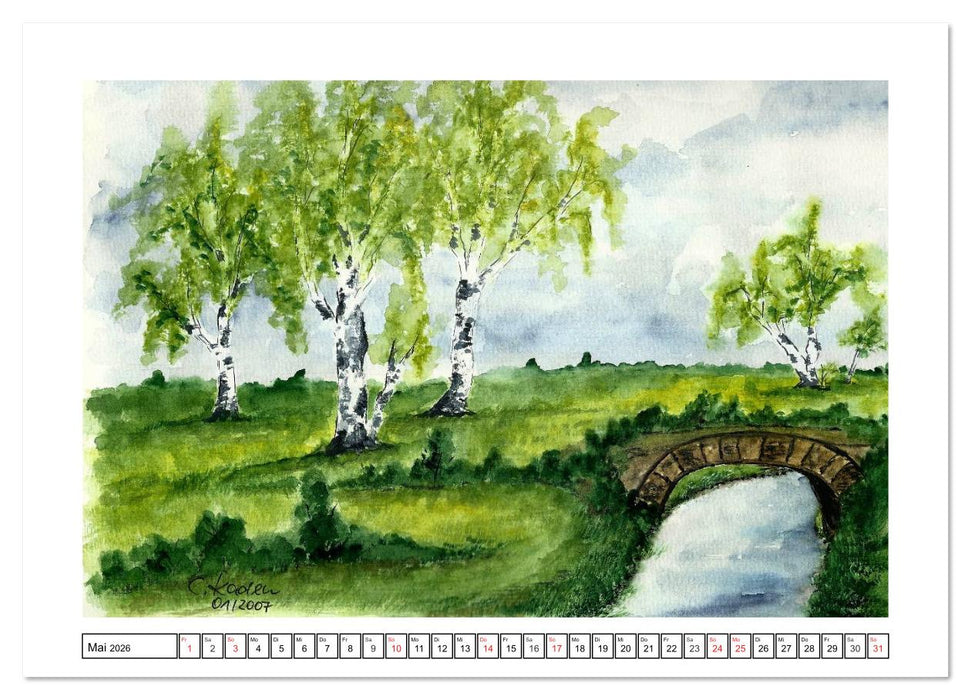Der AQUARELL-Kalender (CALVENDO Wandkalender 2026)