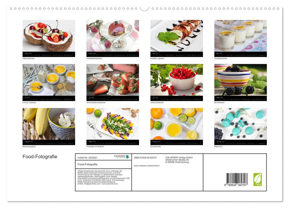 Food-Fotografie (CALVENDO Premium Wandkalender 2026)