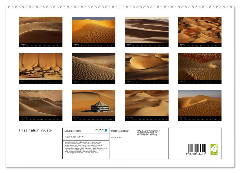 Faszination Wüste (CALVENDO Premium Wandkalender 2026)