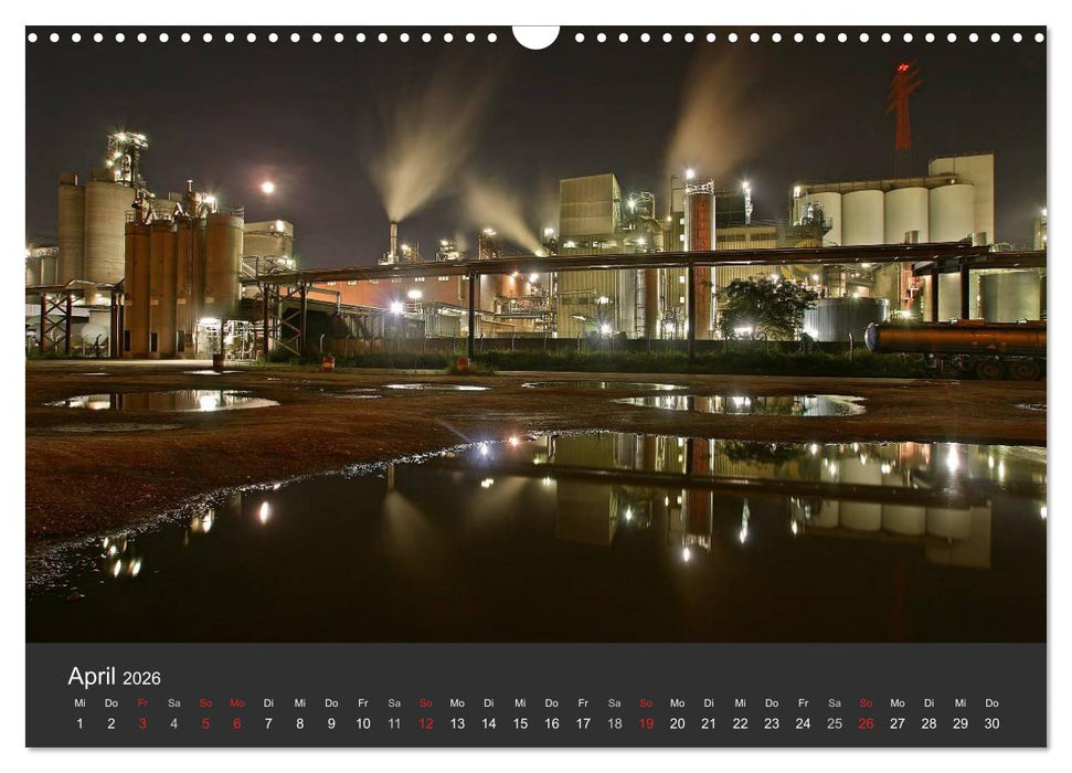 Hamburger Hafen bei Nacht (CALVENDO Wandkalender 2026)