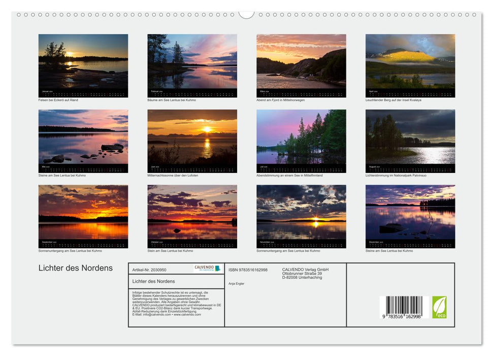 Lichter des Nordens (CALVENDO Premium Wandkalender 2026)