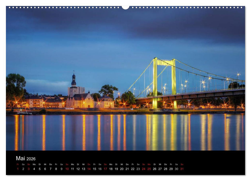 köln dunkel bunt - Die Stadt in anderem Licht! (CALVENDO Premium Wandkalender 2026)
