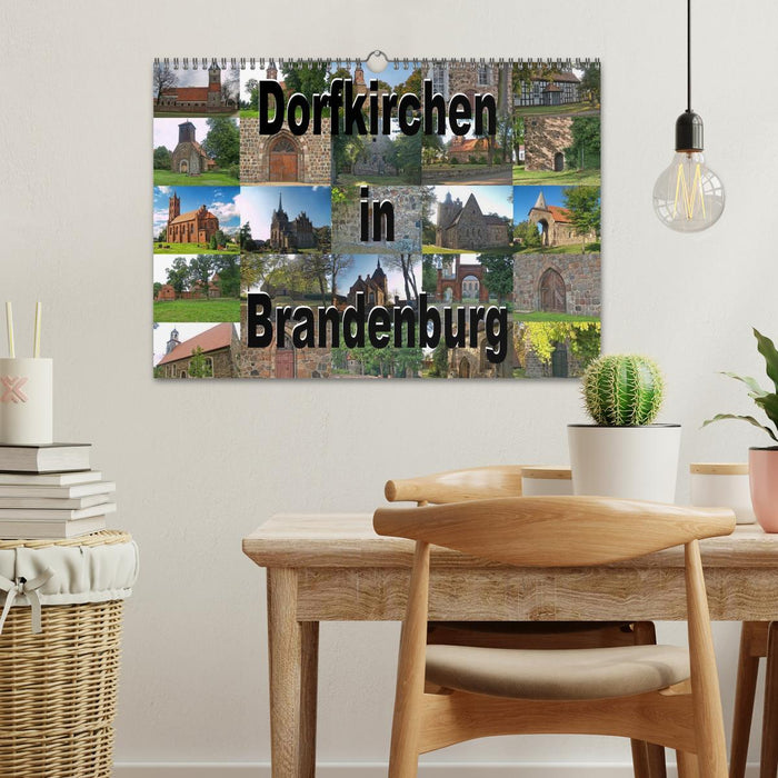 Dorfkirchen in Brandenburg (CALVENDO Wandkalender 2026)